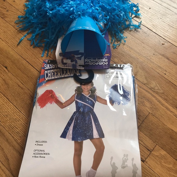 N/A Costumes Nwt Cheerleader Costume With Pom Poms Poshmark